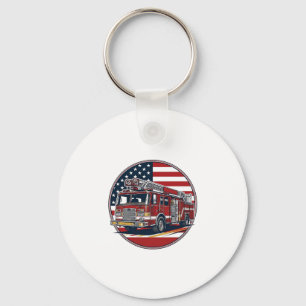 Llavero Camiseta Vectorial de Círculo de Bandera Americana
