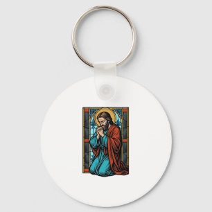 Llavero Camiseta Vectorial de Figura Religiosa Rezando Vin