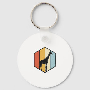 Llavero Camiseta Vectorial de Safari Geométrico de Jirafa