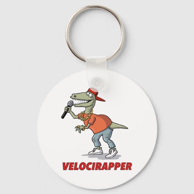 Llavero Camiseta 'Velocirapper'. (Anverso)