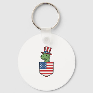 Llavero Camiseta Vintage de Bolsillo de Dinosaurio Patriót