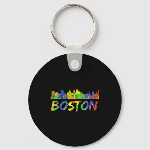 Llavero Camiseta Vintage de Boston Machusetts Pintura del