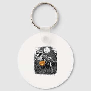 Llavero Camiseta Vintage de Calabaza de Esqueleto de Dinos