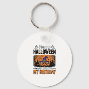 Llavero Camiseta Vintage de Halloween Cumpleaños Bruja Cal