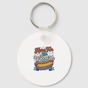 Llavero Camiseta Vintage de Hot Dog Aquí por los Wieners_1