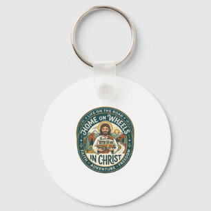 Llavero Camiseta Vintage de Jesus RV Camper Life Gráfica C