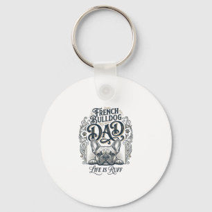 Llavero Camiseta Vintage De La Vida Del Papá De Bulldog Fr