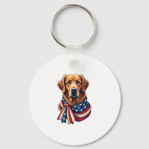 Llavero Camiseta Vintage de Old Glory Golden Retriever 2