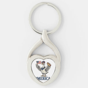 Llavero Camiseta Vintage de Perro Caliente Patriótico Gans