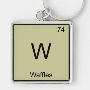 Llavero Camiseta W - Waffles Símbolo de Elemento de Químic