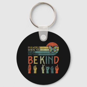 Llavero Camisetas Asl Be Kind Au Conciencia Mariposa Niño