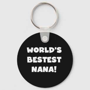 Llavero Camisetas blancos y negros de Bestest Nana del mun
