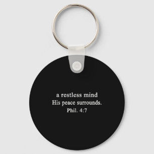 Llavero Camisetas Cristianas Una Mente Inquieta Su Paz Ado