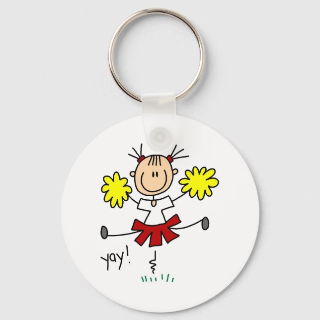 Llavero Camisetas de animadores rojas y amarillas e GIfts (Anverso)