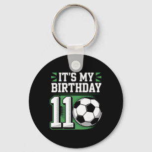 Llavero Camisetas de Cumpleaños 11 Fútbol Es Mi Cumpleaños