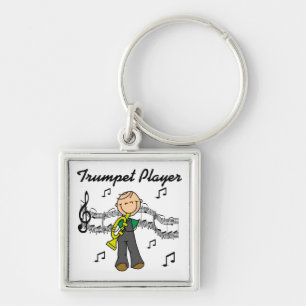 Llavero Camisetas de figura de hombre tocando trompeta y r