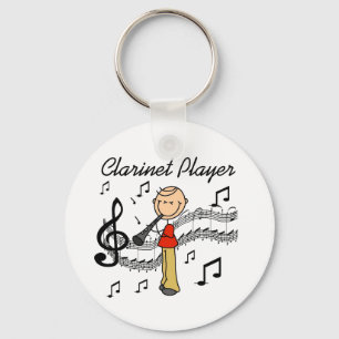 Llavero Camisetas de hombre con figura de palo tocando cla