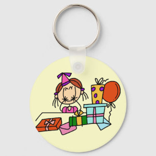 Llavero Camisetas de niña pelirroja con regalos de cumplea