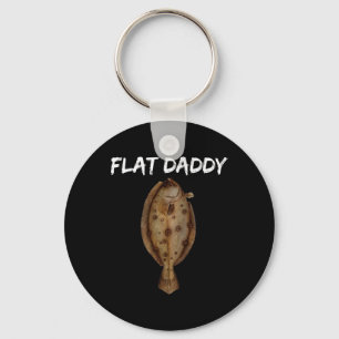Llavero Camisetas de pesca de platija para hombres y pesca