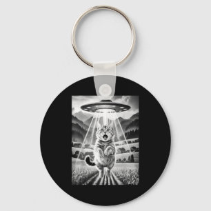 Llavero Camisetas Divertidas De Abducción De Ovni De Gato