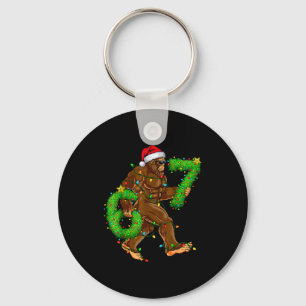 Llavero Camisetas divertidas de Navidad de Bigfoot meme Se