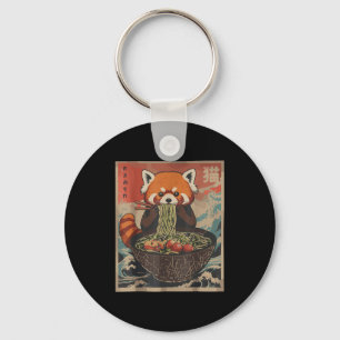 Llavero Camisetas Gráficas Japonesas Ramen Panda Rojo Anim