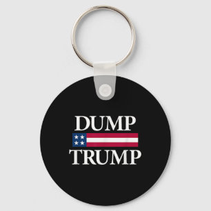 Llavero Camisetas negras Dump Trump Adulto Moderno Polític