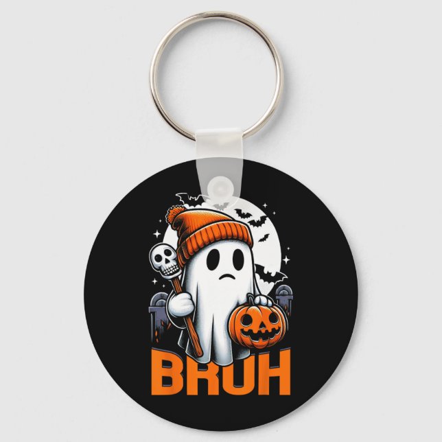 Llavero Camisetas Retro Halloween Para Hombres Mujeres Bru (Anverso)