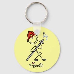 Llavero Camisetas y regalos básicos de bomberos con figura