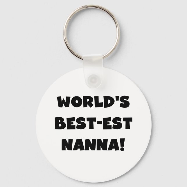 Llavero Camisetas y regalos Black Text Best est Nanna (Anverso)
