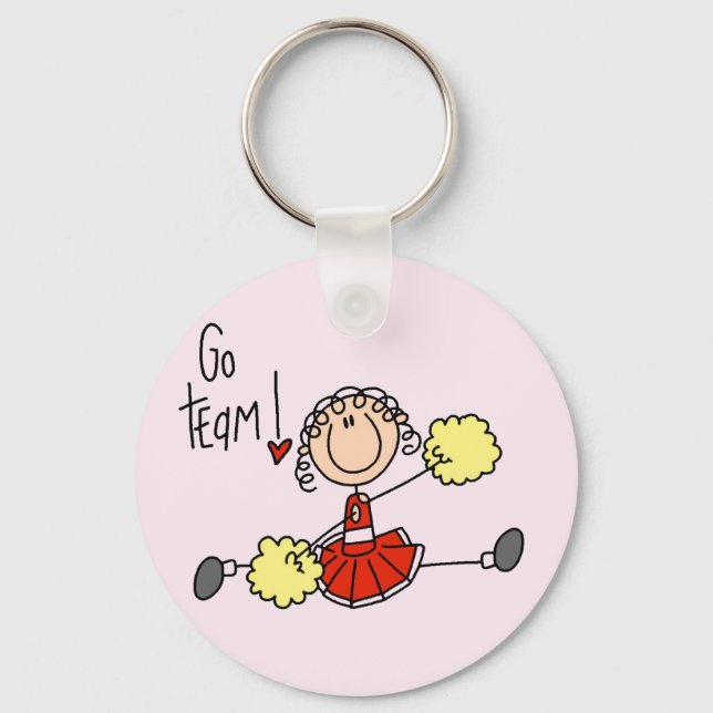 Llavero Camisetas y regalos de animadores rojos (Anverso)