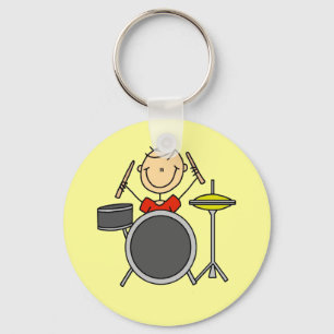 Llavero Camisetas y regalos de baterista masculino con fig