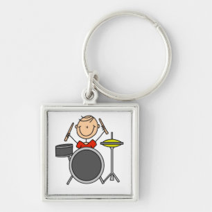 Llavero Camisetas y regalos de baterista masculino con fig