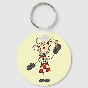 Llavero Camisetas y regalos de chef femenina con manoplas