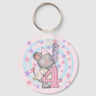 Llavero Camisetas y regalos de cuarto cumpleaños del ratón