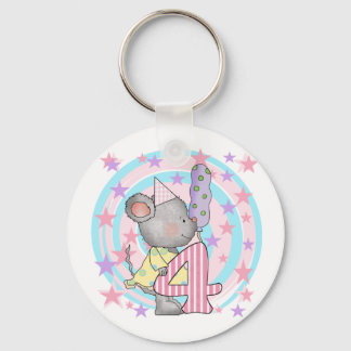 Llavero Camisetas y regalos de cuarto cumpleaños del ratón