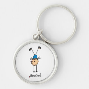 Llavero Camisetas y regalos de gimnasia de niña haciendo v