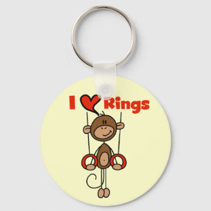 Llavero Camisetas y regalos de gimnasta que ama los anillo
