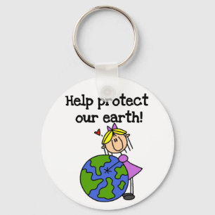 Llavero Camisetas y regalos de Girl Protect Our Earth