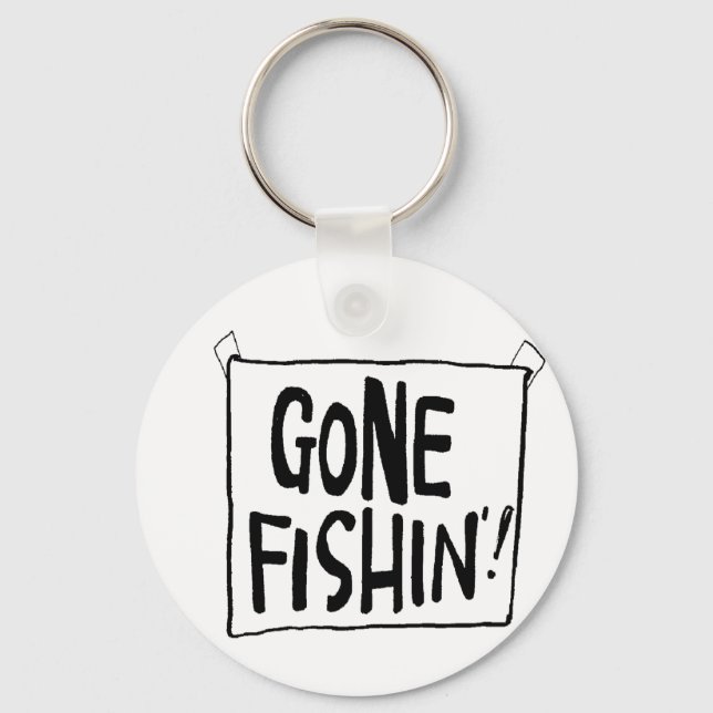 Llavero Camisetas y regalos de Gone Fishin. (Anverso)