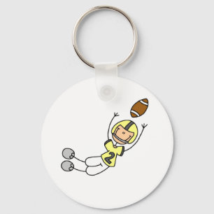 Llavero Camisetas y regalos de jugador de fútbol amarillo
