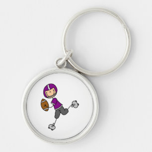 Llavero Camisetas y regalos de jugador de fútbol morado