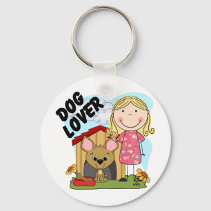 Llavero Camisetas y regalos de la Chica Dog Lover Blond