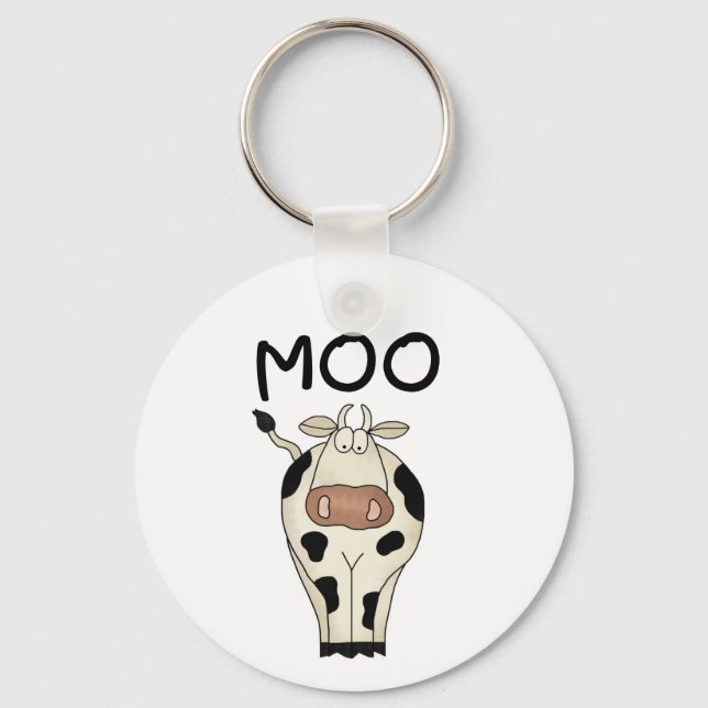 Llavero Camisetas y regalos de la vaca del MOO (Anverso)