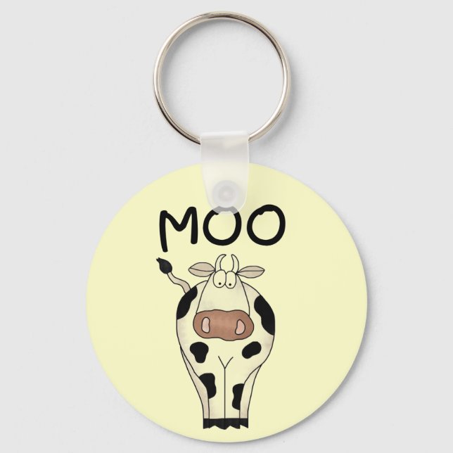 Llavero Camisetas y regalos de la vaca del MOO (Anverso)