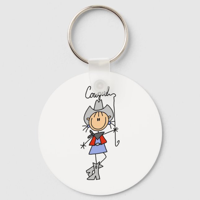 Llavero Camisetas y regalos de Lasso Cowgirl (Anverso)