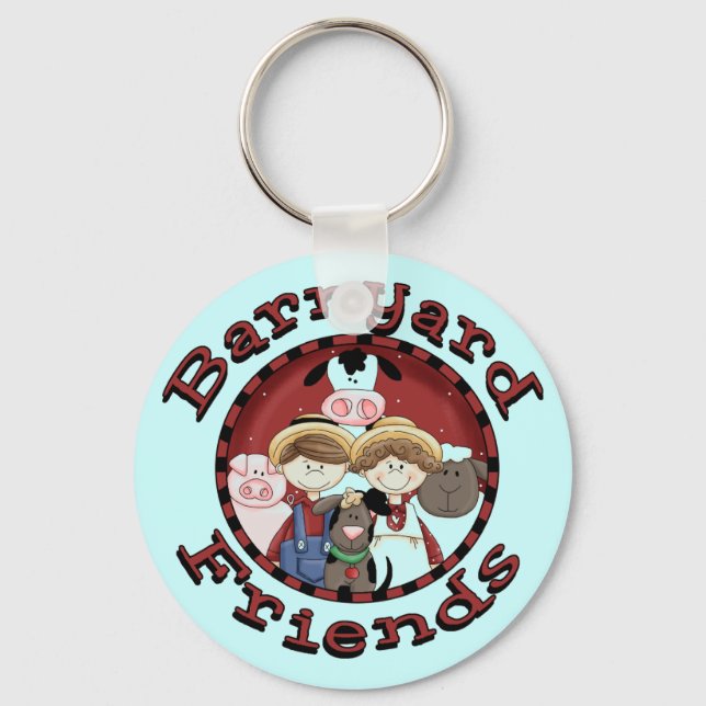 Llavero Camisetas y regalos de los amigos del corral (Anverso)