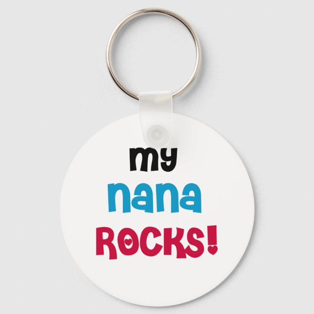 Llavero Camisetas y regalos de My Nana Rocks (Anverso)