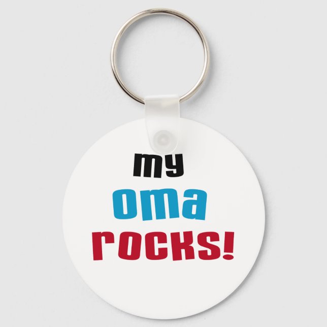 Llavero Camisetas y regalos de My Oma Rocks (Anverso)