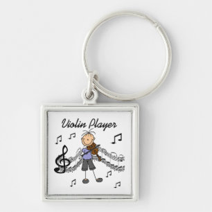 Llavero Camisetas y regalos de niña figura de palo tocando